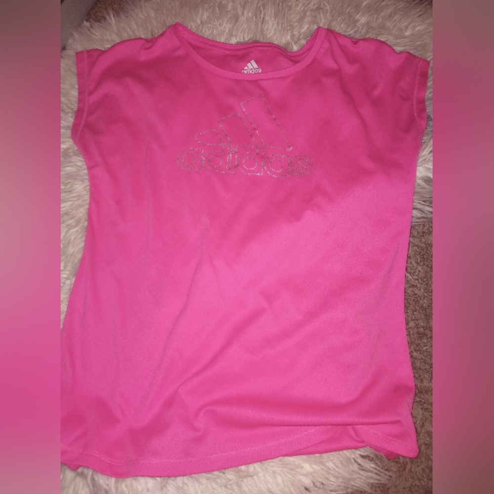 Bright Pink Adidas silk shirt for sale